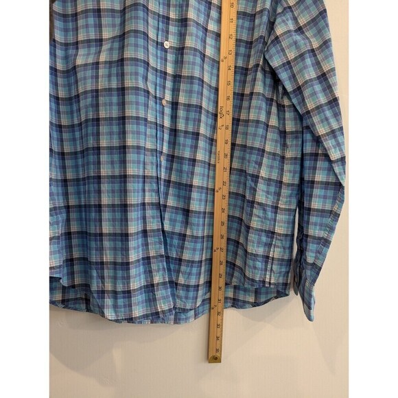 J McLaughlin Mens Blue‎ Plaid Button Up Shirt XL - Picture 10 of 10